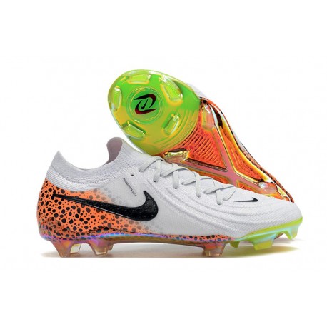 Zapatos Nike Phantom Luna II Elite L FG Blanco Negro Naranja