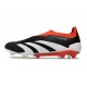 adidas Botas Futbol Predator Elite Laceless FG Negro Blanco Rojo