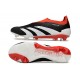 adidas Botas Futbol Predator Elite Laceless FG Negro Blanco Rojo