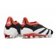 adidas Botas Futbol Predator Elite Laceless FG Negro Blanco Rojo