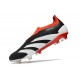 adidas Botas Futbol Predator Elite Laceless FG Negro Blanco Rojo