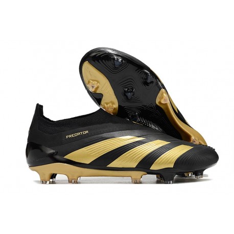 adidas Botas Futbol Predator Elite Laceless FG Negro Oro