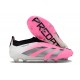 adidas Botas Futbol Predator Elite Laceless FG Rosa Blanco Negro