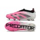 adidas Botas Futbol Predator Elite Laceless FG Rosa Blanco Negro