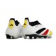 adidas Botas Futbol Predator Elite Laceless FG Blanco Negro Rojo Amarillo