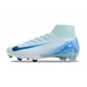 Bota Nike Air Zoom Mercurial Superfly X Elite FG Blanco Azul