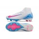 Bota Nike Air Zoom Mercurial Superfly X Elite FG Blanco Azul Rosa