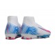 Bota Nike Air Zoom Mercurial Superfly X Elite FG Blanco Azul Rosa