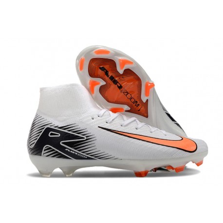 Bota Nike Air Zoom Mercurial Superfly X Elite FG Blanco Naranja Negro