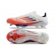 Zapatillas Adidas F50+ Laceless FG Blanco Rojo Solar Azul Lúcido