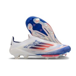 Zapatillas Adidas F50+ Laceless FG Ftwr Blanco Azul Lúcido Rojo