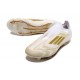 Bota de Futbol Adidas F50 Elite LL FG Ftwr Blanco Dorado Met