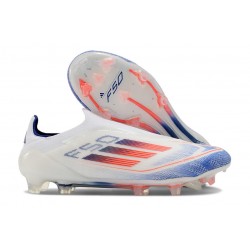 Bota de Futbol Adidas F50 Elite LL FG Ftwr Blanco Azul Lúcido Rojo