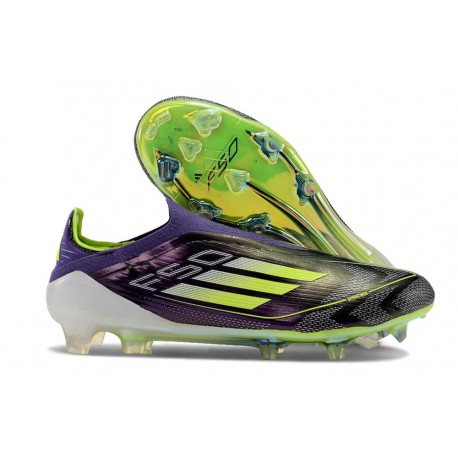 Bota de Futbol Adidas F50 Elite LL FG Morado Unity Blanco Limón Lúcido