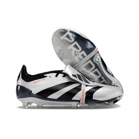 adidas Predator Elite Foldover Tongue FG Plata Negro