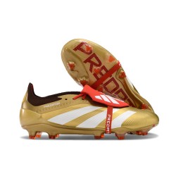 adidas Predator Elite Foldover Tongue FG Dorado Blanco Rojo