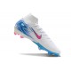 Bota Nike Air Zoom Mercurial Superfly X Elite FG Blanco Rosa Azul