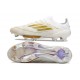 Bota Adidas F50+ Elite FG Ftwr Blanco Dorado Met