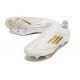 Bota Adidas F50+ Elite FG Ftwr Blanco Dorado Met