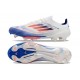 Bota Adidas F50+ Elite FG Ftwr Blanco Azul Lúcido Rojo