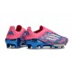 Bota Adidas F50+ Elite FG Solar Azul Ftwr Blanco Solar Rosa