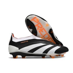 adidas Botas Futbol Predator Elite Laceless FG Negro Blanco Naranja