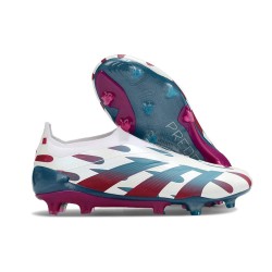 adidas Botas Futbol Predator Elite Laceless FG Blanco Azul Rojo