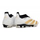 adidas Botas Futbol Predator Elite Laceless FG Ftwr Blanco Dorado Met