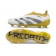 adidas Botas Futbol Predator Elite Laceless FG Blanco Dorado Gris