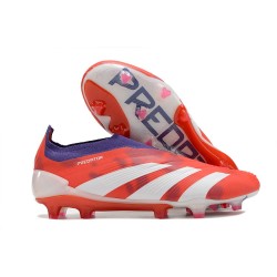 adidas Botas Futbol Predator Elite Laceless FG Rojo Blanco