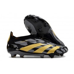 adidas Botas Futbol Predator Elite Laceless FG Negro Dorado