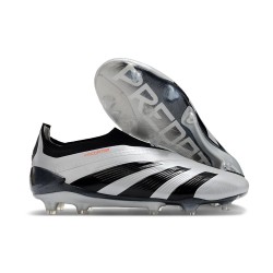 adidas Botas Futbol Predator Elite Laceless FG Plata Negro