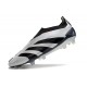 adidas Botas Futbol Predator Elite Laceless FG Plata Negro