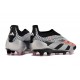 adidas Botas Futbol Predator Elite Laceless FG Plata Negro Rosa