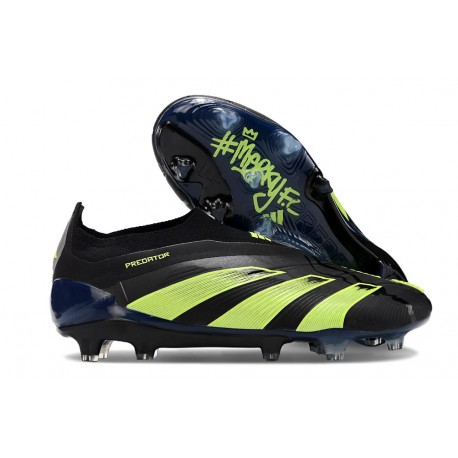 adidas Botas Futbol Predator Elite Laceless FG Negro Verde