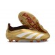 adidas Botas Futbol Predator Elite Laceless FG Dorado Blanco Rojo