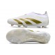 adidas Botas Futbol Predator Elite Laceless FG Ftwr Blanco Dorado Met