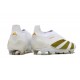 adidas Botas Futbol Predator Elite Laceless FG Ftwr Blanco Dorado Met