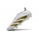 adidas Botas Futbol Predator Elite Laceless FG Ftwr Blanco Dorado Met