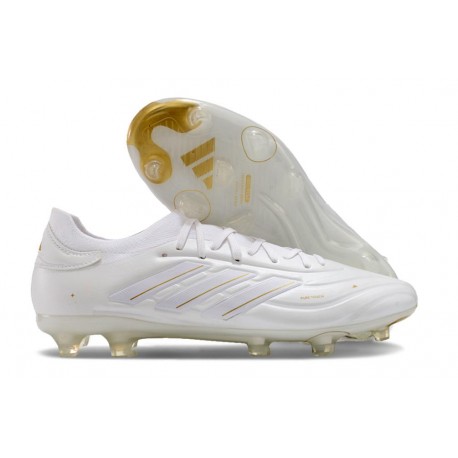 adidas Copa Pure II + FG Bota Piel Ftwr Blanco Dorado Met