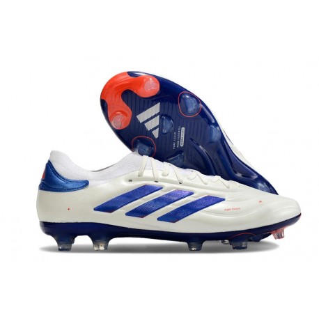 adidas Copa Pure II + FG Bota Piel Ftwr Blanco Azul Lúcido Rojo