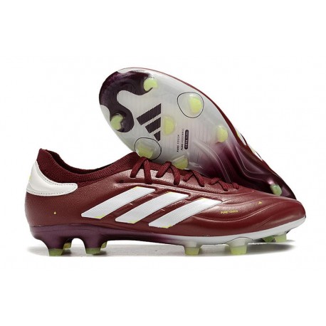 adidas Copa Pure II + FG Bota Sombra Rojo Blanco Team Amarillo Solar