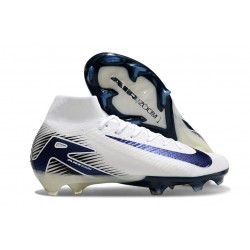 Bota Nike Air Zoom Mercurial Superfly X Elite FG Blanco Azul