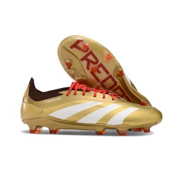 adidas Predator Elite L FG Dorado Met Blanco Rojo