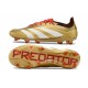 adidas Predator Elite L FG Dorado Met Blanco Rojo