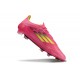 Adidas F50 Elite FG Botines de Futbol Rosa Amarillo