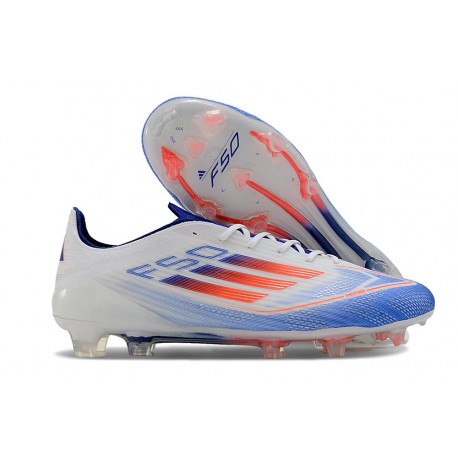 Adidas F50 Elite FG Botines de Futbol Blanco Azul Rojo