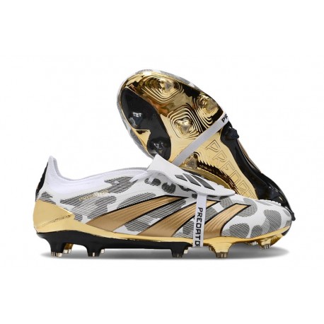 adidas Predator Elite Foldover Tongue FG Blanco Oro Gris