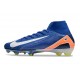 Nike Air Zoom Mercurial Superfly X Elite FG Azul Blanco Naranja