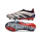 adidas Botas Futbol Predator Elite Laceless FG Platino Met Aurora Negro Carbón